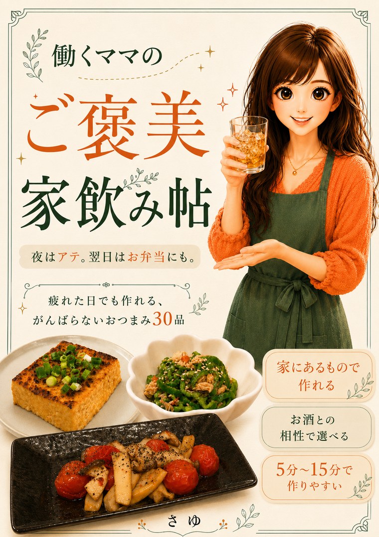 『働くママのご褒美家飲み帖』の表紙